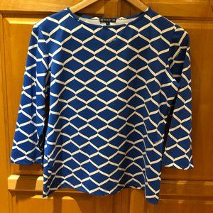 Melly M Patterned Top with cropped sleeves, SZ L